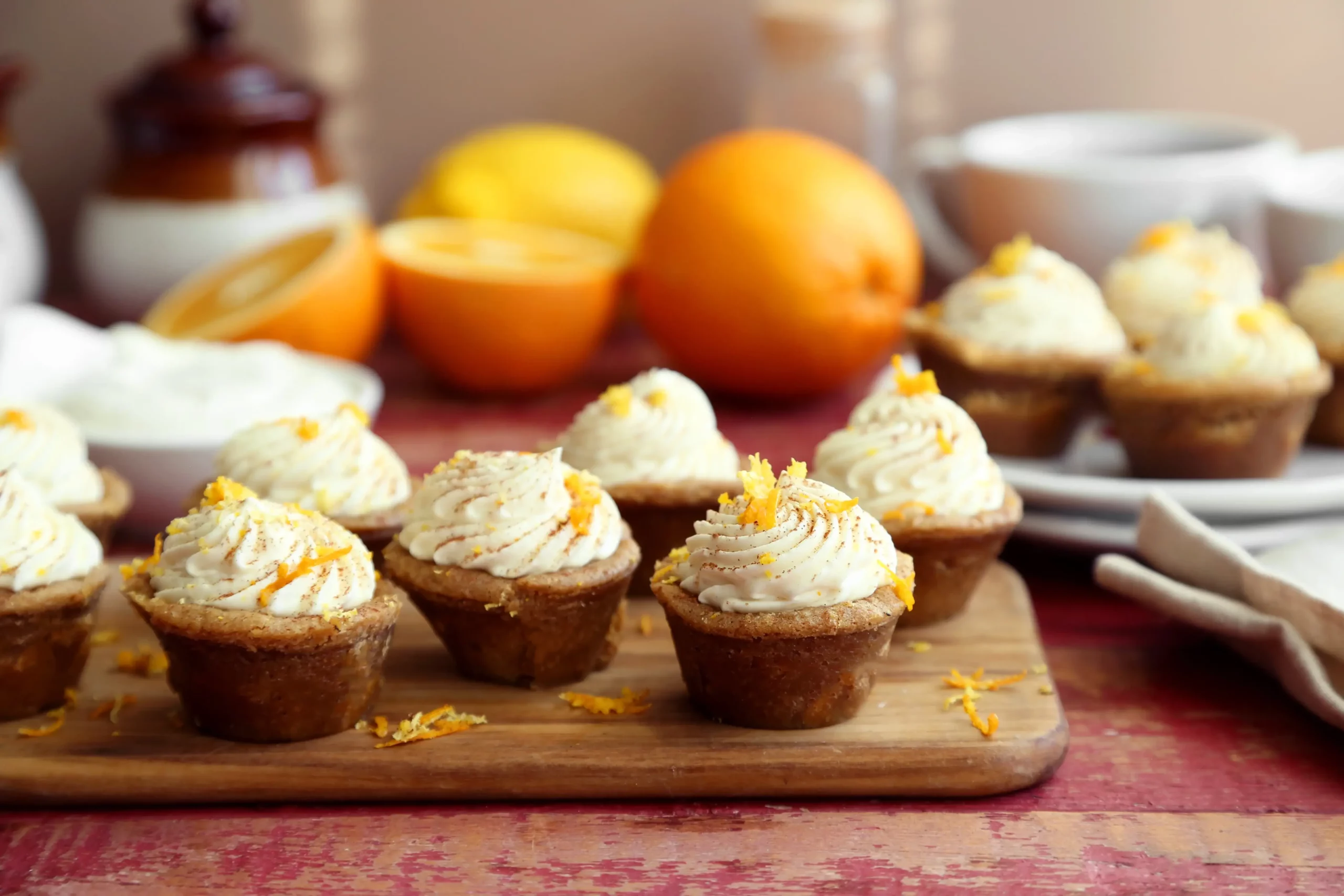 Orange Snap Cookie Cups with Citrus-Spiced Wassail Whipped Cream - Oregon Dairy Council