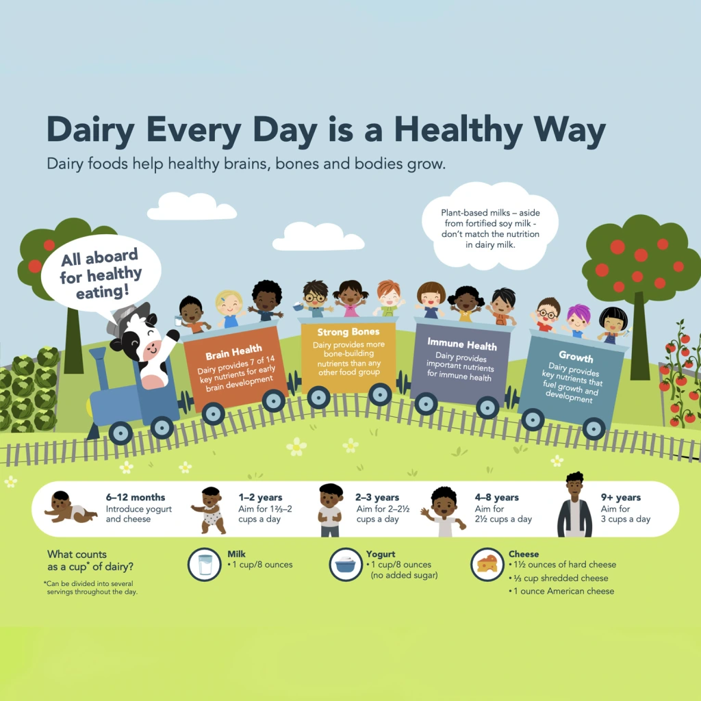 Dairy Every Day is a Healthy Way to help Brains, Bones, and Bodies Grow